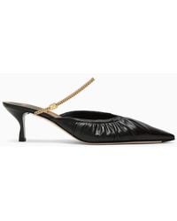 Fendi - Mid-Heel Ruffled-Edge Sabot With Pointed Toe - Lyst