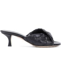 Bottega Veneta - Elegant Woven Leather Flat Sandals - Lyst
