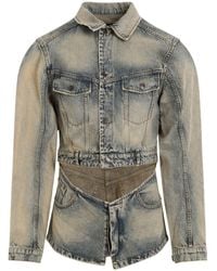 Egonlab - Cutout Denim Jacket For - Lyst