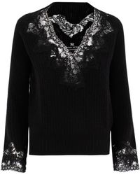 Ermanno Scervino - Luxurious Cashmere Sweater With V-Neck Design - Lyst