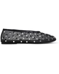 KHAITE - Elegant Mesh Embellished Ballerinas - Lyst