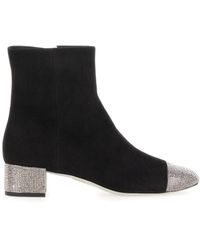 Rene Caovilla - Rhinestone-Embellished Ankle Boots - Lyst