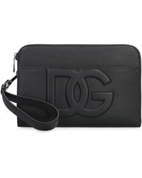Dolce & Gabbana - "Embossed Leather Media Pouch - Lyst