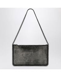 Stella McCartney - Falabella Ruthenium Metallic Clutch Shoulder Bag - Lyst