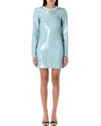 Self-Portrait - Pearl Embellished Sequin Mini Dress - Lyst