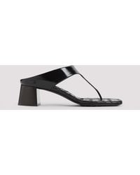 Bottega Veneta - Leather Thong Sandal With 4.5Cm Heel - Lyst