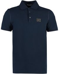 Dolce & Gabbana - Rubber Plate Polo Shirt - Lyst