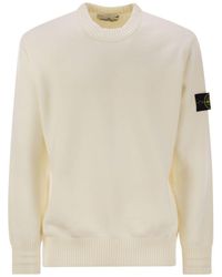 Stone Island - Cotton-Blend Crew-Neck Jumper - Lyst