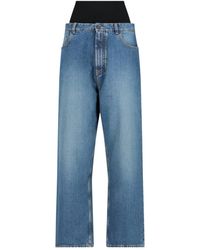 Alaïa - Denim Jean Pants With Elastic Band For - Lyst