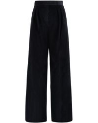 Max Mara - Chic Velvet Trousers With Side Pockets - Lyst