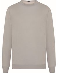 Kiton - Sand-Colored Cotton Knit Crew Neck Sweater - Lyst