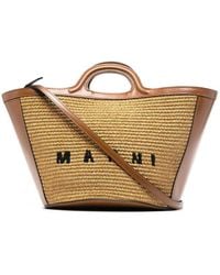 Marni - Women Medium Logo Woven Tote Bag - Lyst