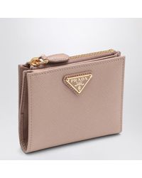 Prada - Mini Luxe Saffiano Leather Wallet - Lyst
