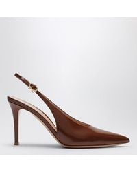 Gianvito Rossi - Havana Patent Leather Slingback Pumps - Lyst