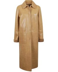 Fendi - Leather Coat - Lyst