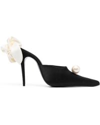 Magda Butrym - "Flower" Heel Mules Satin - Lyst