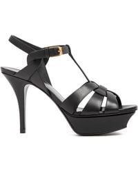 Saint Laurent - 105Mm Tribute Sandals - Lyst