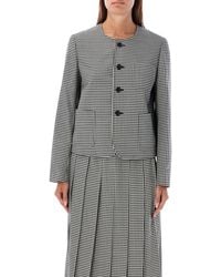 Comme des Garçons - Chic Gingham Cropped Jacket - Lyst