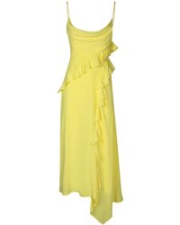 MSGM - Asymmetric Ruffled Mini Dress - Lyst