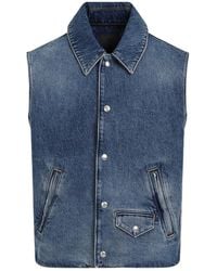 Givenchy - Denim Vest - Lyst