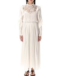 Isabel Marant - Frilled Collar Long Dress - Lyst