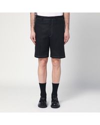 Prada - Linen Bermuda Shorts - Lyst