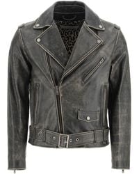 Golden Goose - Biker Leather Jacket - Lyst