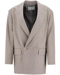 Filippa K - Double-Breasted Flannel Bl - Lyst