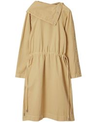 Burberry - Wool Silk Dress - Lyst