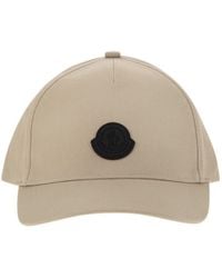 Moncler - Cotton Gabardine Baseball Cap - Lyst