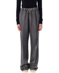 Maison Margiela - Wide Leg Wool Mohair Trousers - Lyst