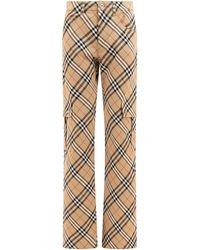 Burberry - "Check" Cargo Trousers - Lyst