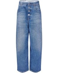 MM6 by Maison Margiela - Button-Up Straight Jeans - Lyst