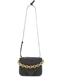 Bottega Veneta - Suede Statement Slouchy Shoulder Bag With Extra Large Chain Handle - Lyst