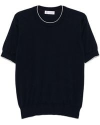 Brunello Cucinelli - Knitted Cotton T-Shirt - Lyst