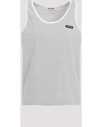 Miu Miu - Cotton Top For Ss25 - Lyst