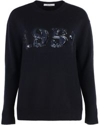 Max Mara - Plush Wool And Cashmere Sweater With Sequin Embroidery - Lyst