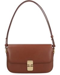 A.P.C. - Elegant Leather Mini Baguette Handbag - Lyst