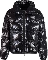 DSquared² - Glossy Nylon Down Jacket With Pockets For - Lyst