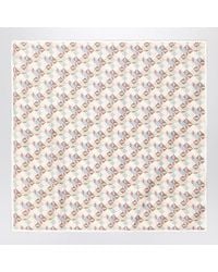 Fendi - Stylish Silk Foulard With Geometric Pattern And Logo, Double-Sided Design - Lyst