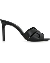 Saint Laurent - Tribute Leather Mules - Lyst