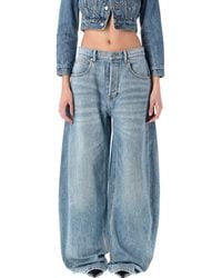 Alexander Wang - Oversized Rounded Low Rise Jeans - Lyst