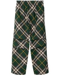 Burberry - Dark Check Trousers For - Lyst