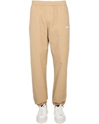 MSGM - Pants With Logo - Lyst