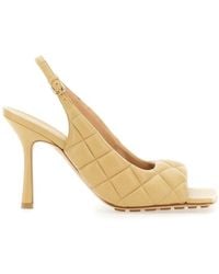 Bottega Veneta - Luxe Padded Slingback Sandal With 9Cm Heel - Lyst
