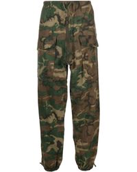 Givenchy - Camou Print Cotton Trousers - Lyst