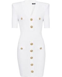 Balmain - Dress With Decorative Buttons - Lyst