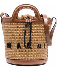 Marni - Bucket Bag With Embroidered Logo - Lyst