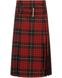 McQueen - Skirt With Check Pattern - Lyst
