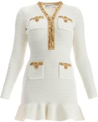 Self-Portrait - Lurex Knit Mini Dress - Lyst
